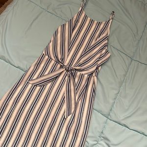 Blue and white dress